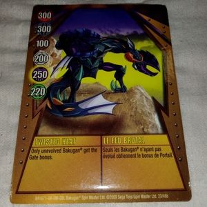 2009 Rare Bakugan Twisted Heat Gundalian Invaders 23/48b Copper Gate Metal Card
